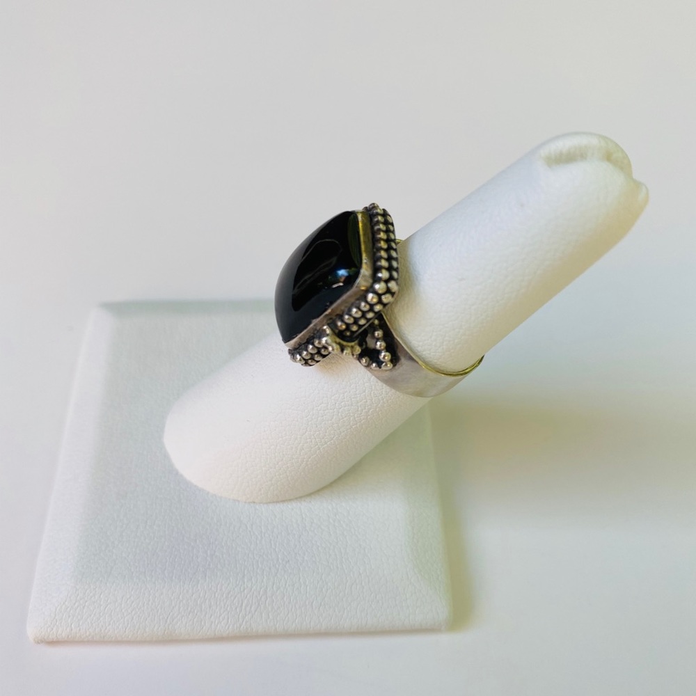 BLACK ONYX RING - Picture 2 of 5